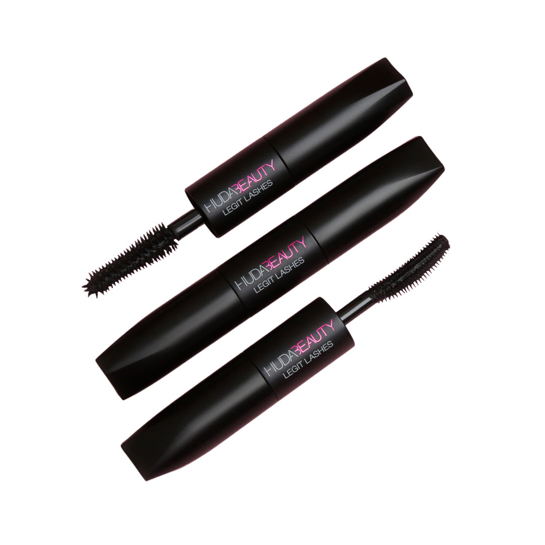 Huda Beauty Mini LEGIT LASHES Double-Ended Volumizing and Lengthening Mascara